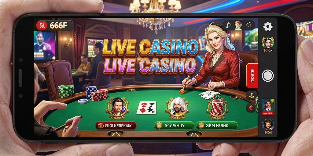 Screenshot gameplay Live Casino yang seru dan interaktif.