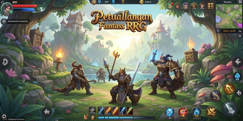 Tangkapan layar dari gameplay RPG yang menampilkan aksi petualangan.