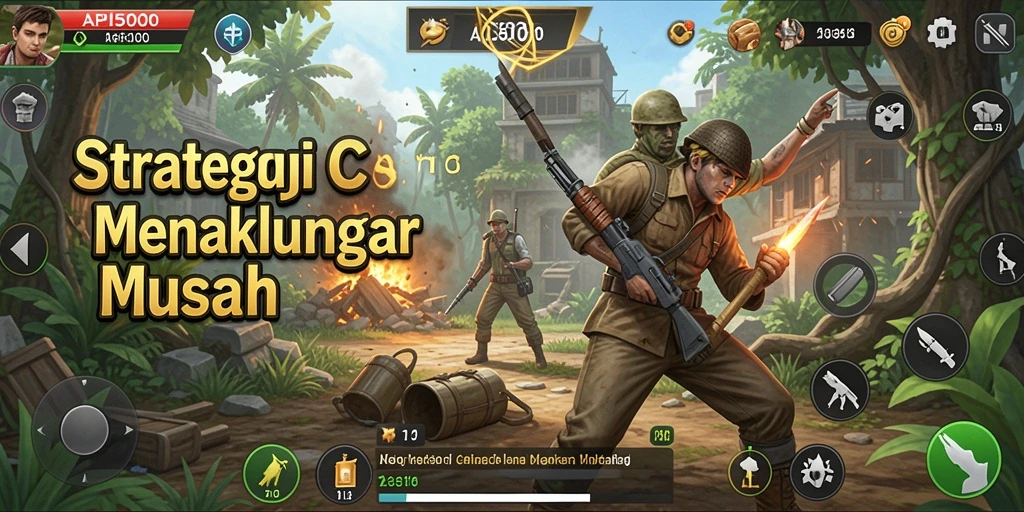 Screenshot menunjukkan pertempuran strategis yang mendebarkan di API5000.