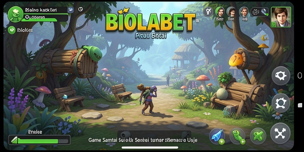Tampilan gameplay BIOLABET yang cerah dan menarik.