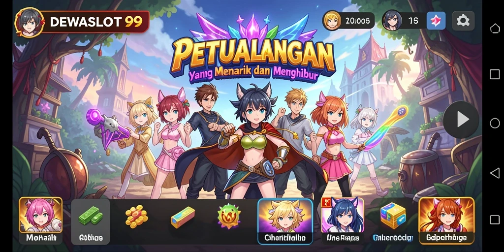 Tampilan gameplay DEWASLOT99 yang penuh warna dan action-packed.