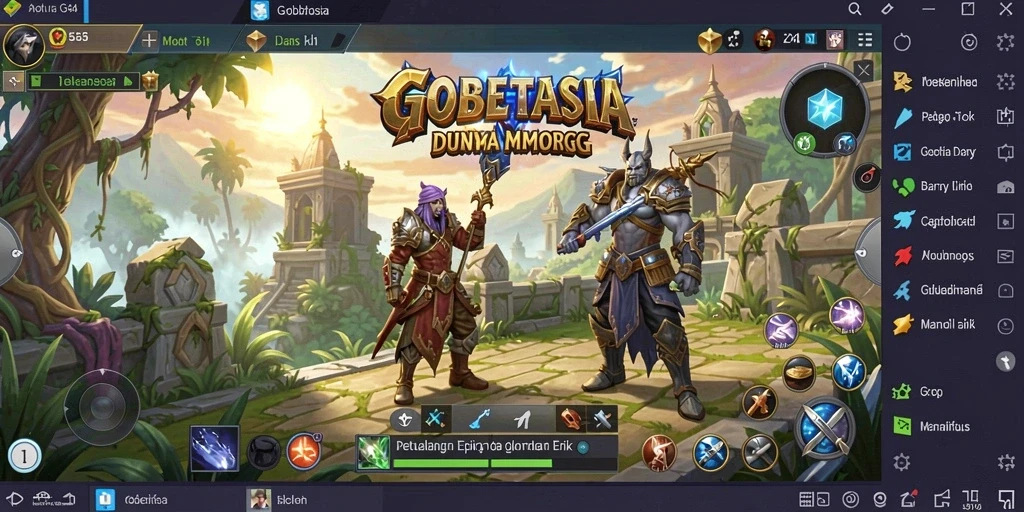 Screenshot gameplay <strong>GOBETASIA</strong> menunjukkan aksi seru dan grafik menawan.