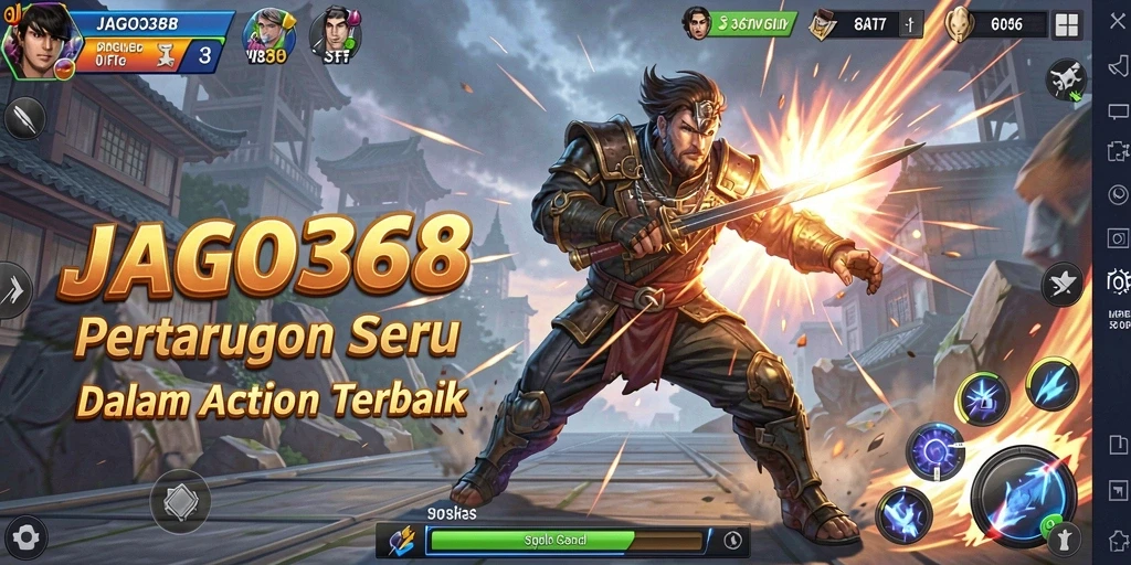 Tangkapan layar JAGO368 menampilkan aksi seru di arena pertarungan.
