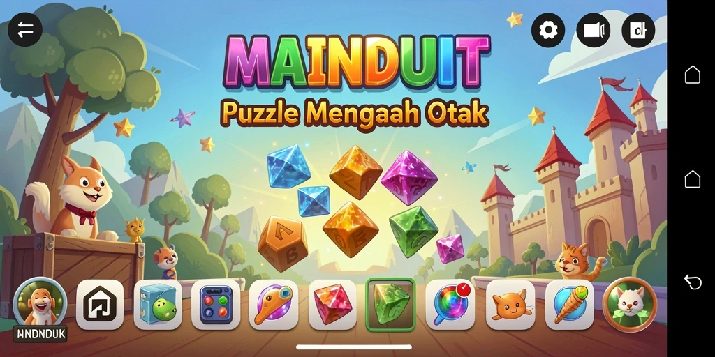 Tampilan gameplay MAINDUIT yang menantang dan menarik.