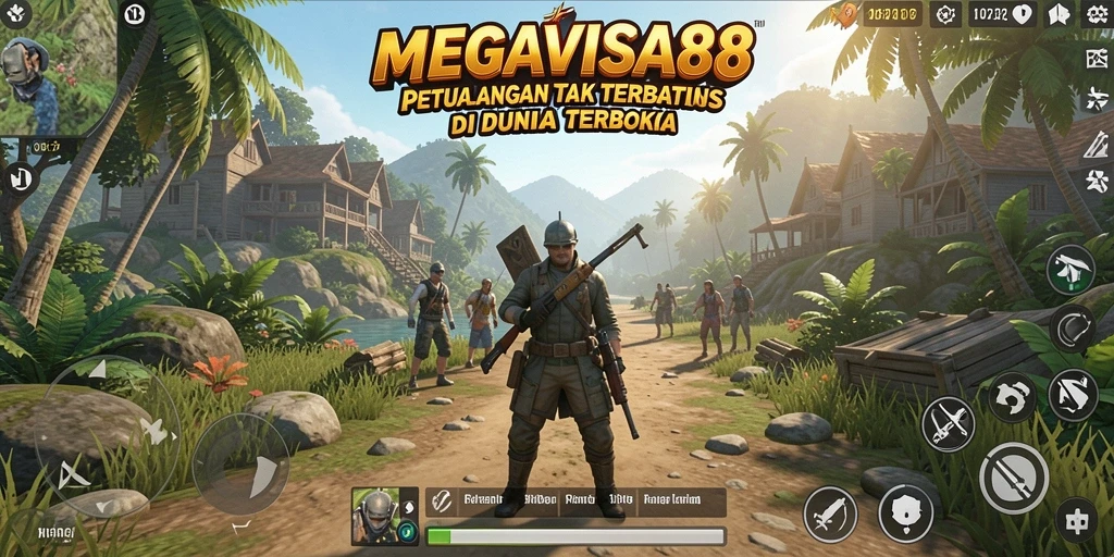 Screenshot gameplay <strong>MEGAVISA88</strong> menunjukkan petualangan seru di dunia terbuka.