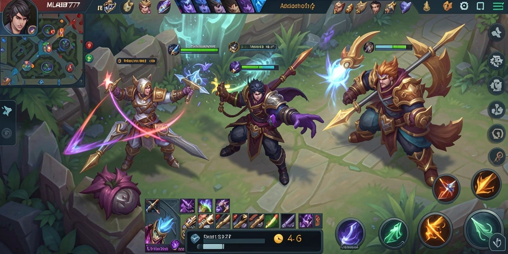 Tampilan gameplay yang memukau dalam MLBB777, strategi yang mendalam.
