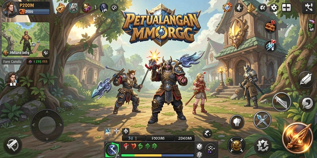 Tampilan gameplay P200M yang menarik dan penuh aksi di dunia MMORPG.