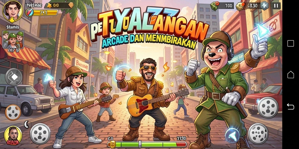 Screenshot utama TYA777 menampilkan gameplay seru di level menantang.